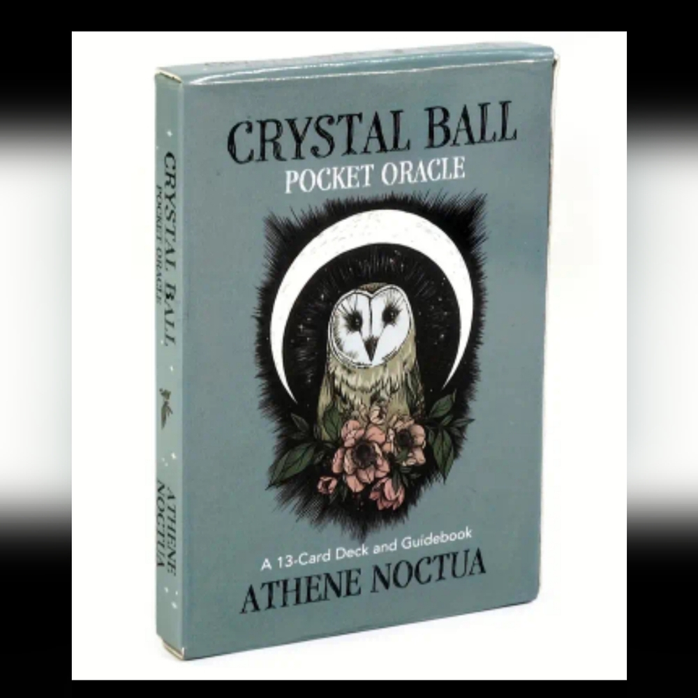 New Mini Crystal Ball Pocket Oracle- 13 cards & keywords with Guidesheet